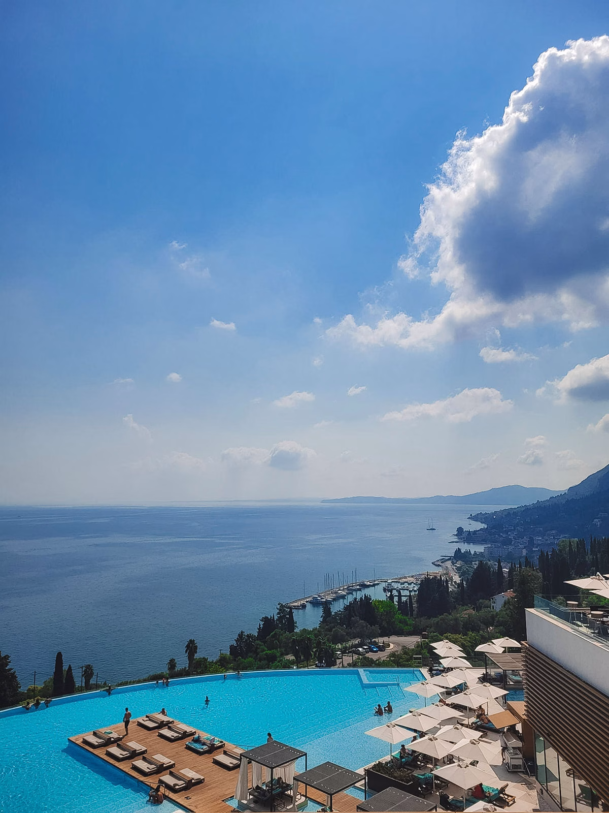 Aussicht aufs Meer im Angsana auf Korfu