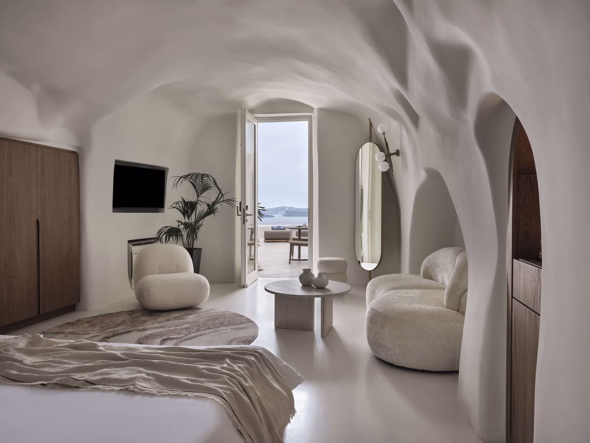 Wohnbereich des Andronis Boutique Hotel