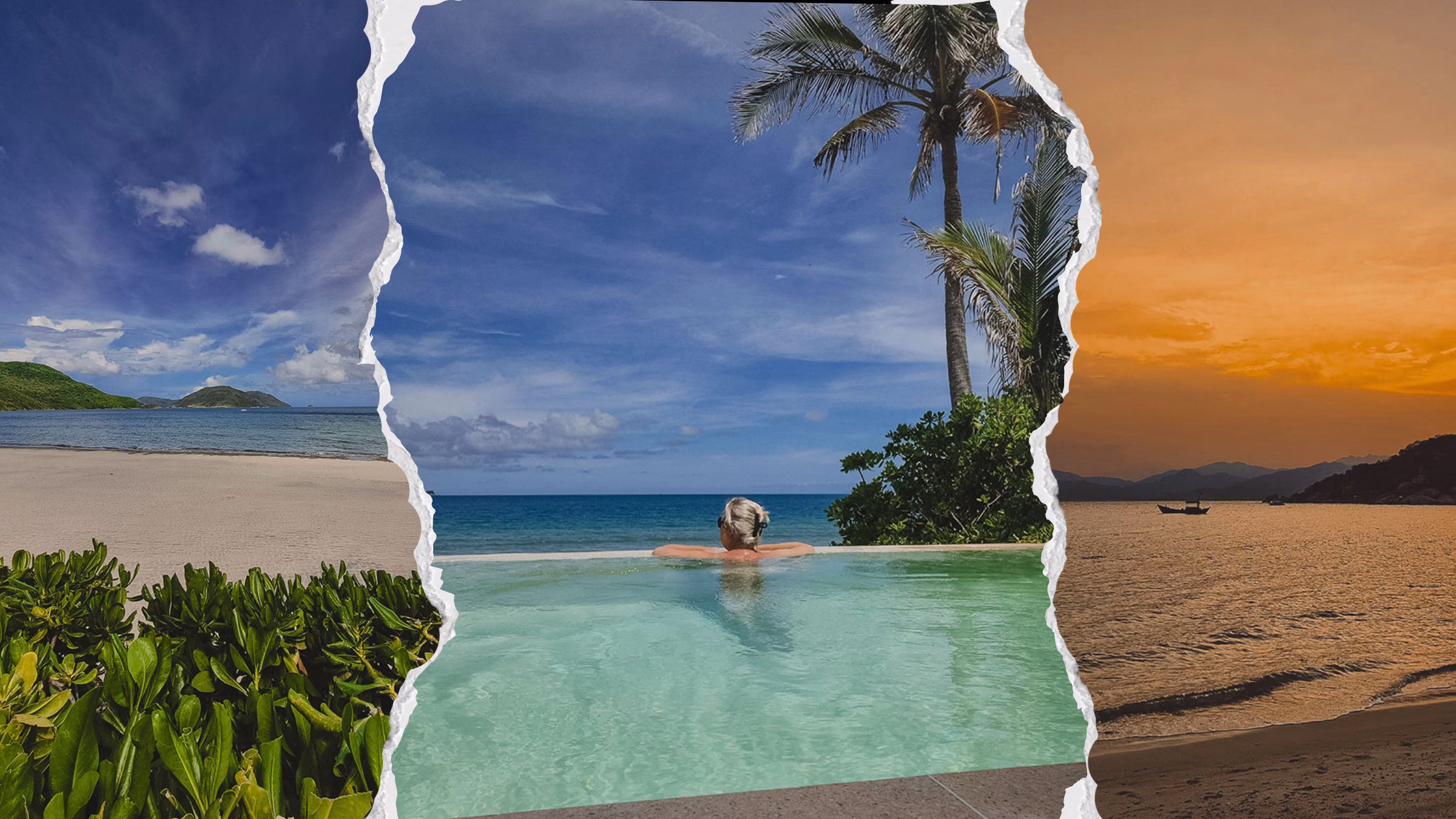 Titelbild Collage Six Senses Con Dao und Ninh Van Bay