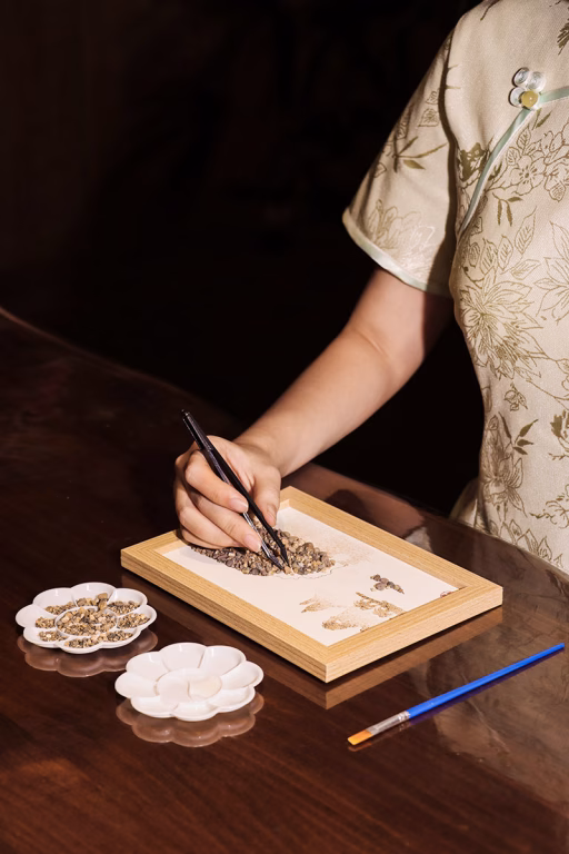 Li River Sand and Stone Painting
