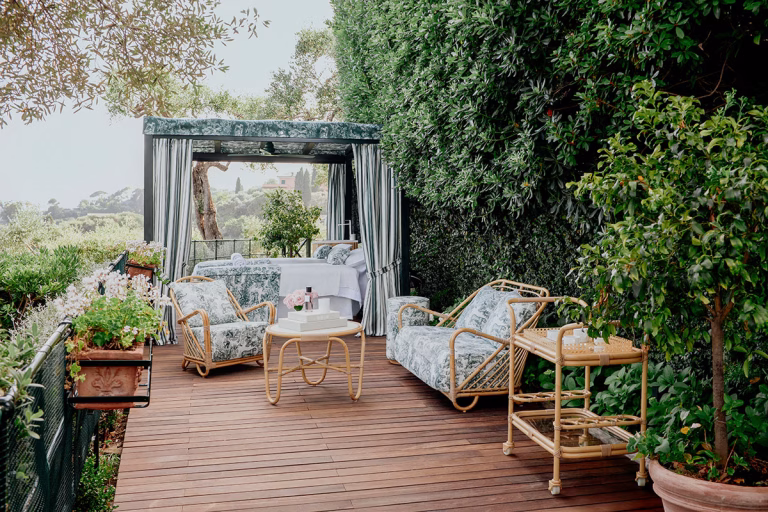 Dior Spa Außenbereich im Belmond Splendido