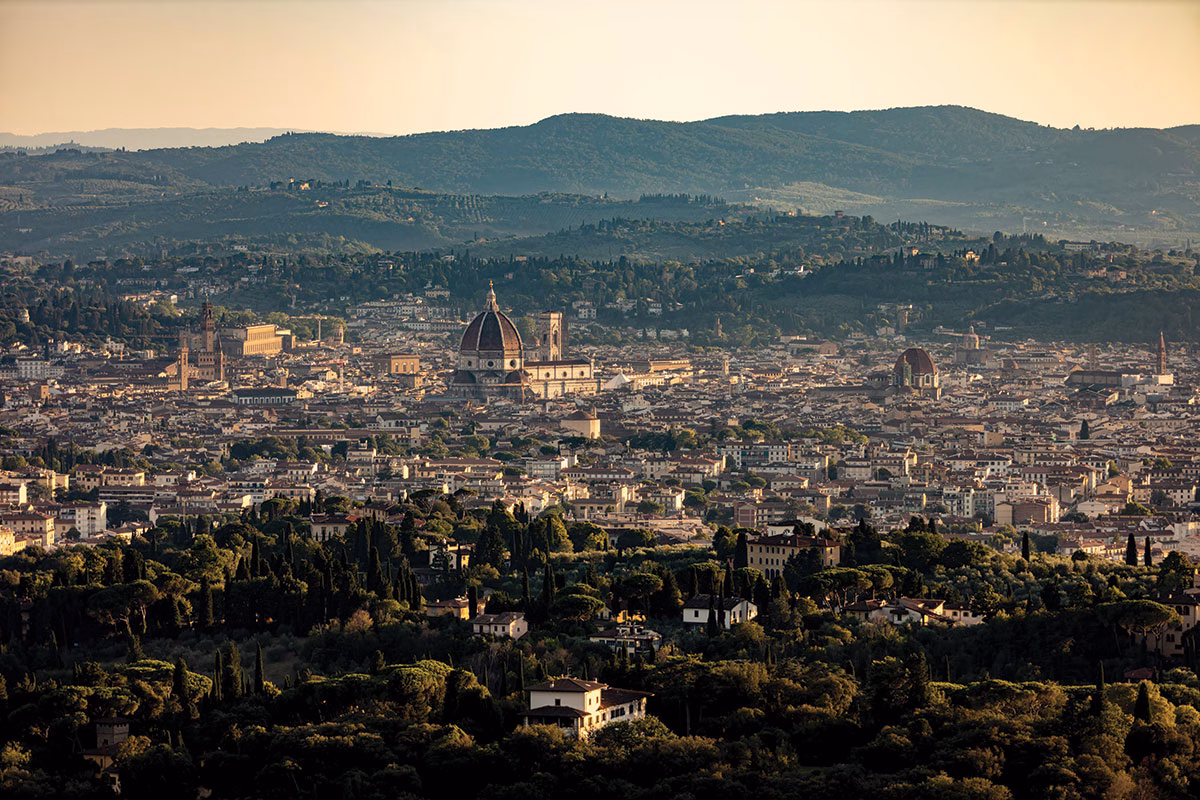 Blick auf Florenz vom Belmond Villa San Michele aus