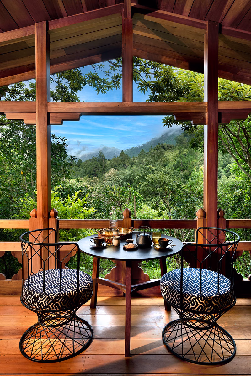 Deck der Tented Suite der andBeyond Punakha River Lodge