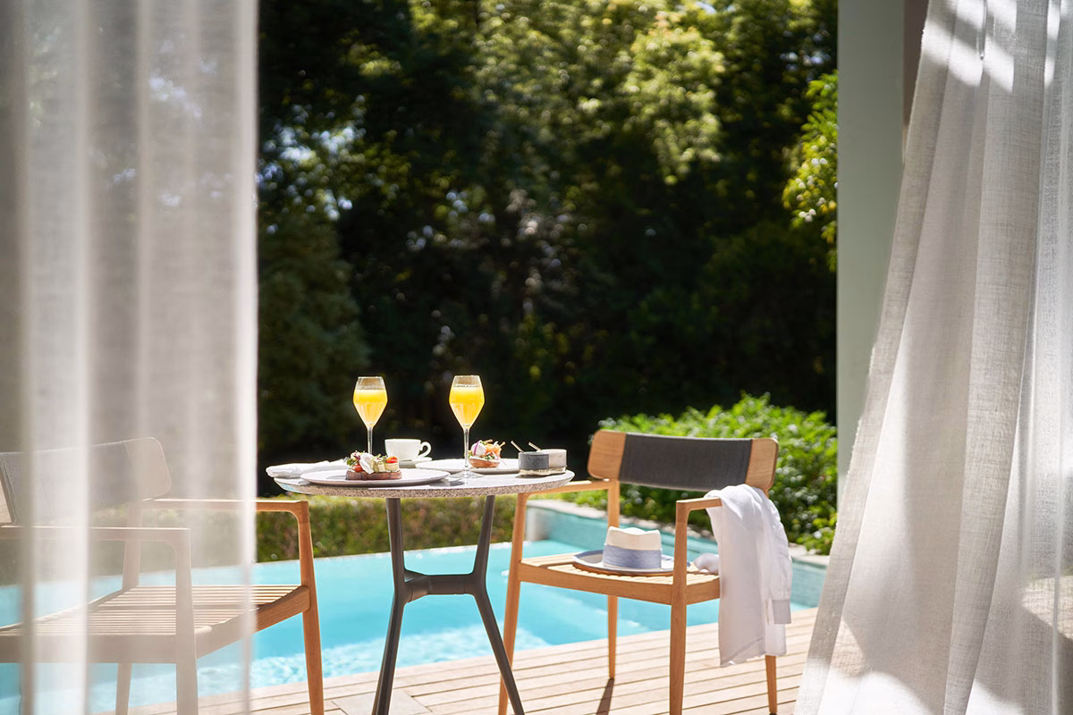Privatterrasse des Delaire Graff Estate