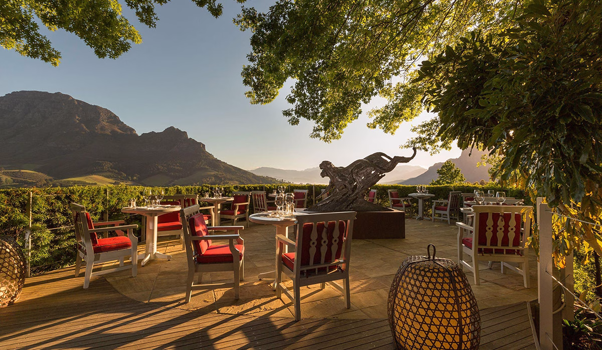 Terrasse des Restaurants des Delaire Graff Estate