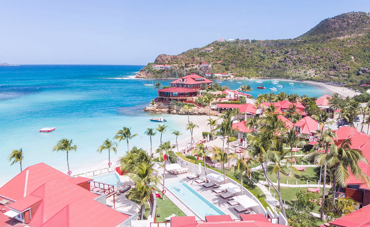 Ansicht von Oben des Eden Rock Saint Barths