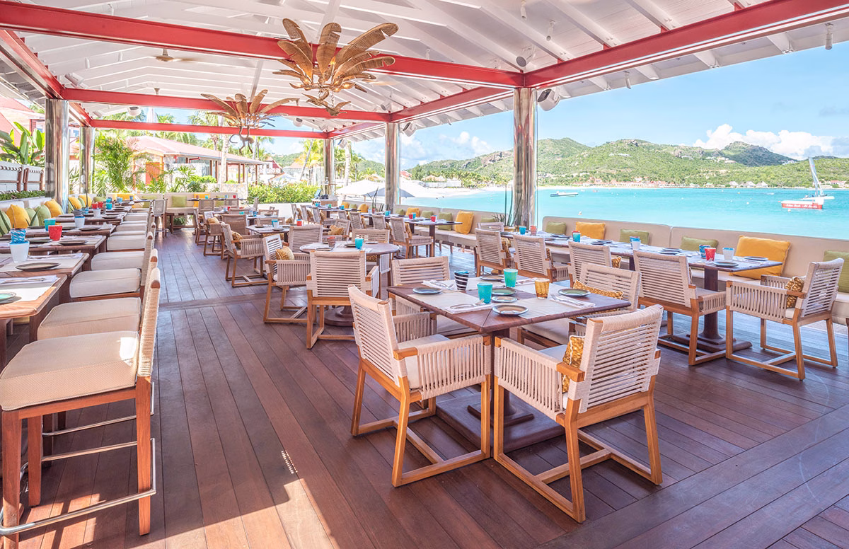 Terrasse der Sand Bar im Eden Rock Saint Barths