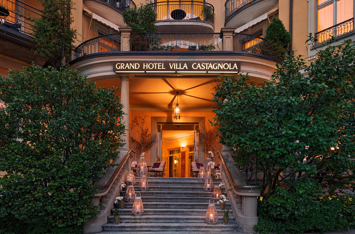 Eingang im Grand Hotel Villa Castagnola