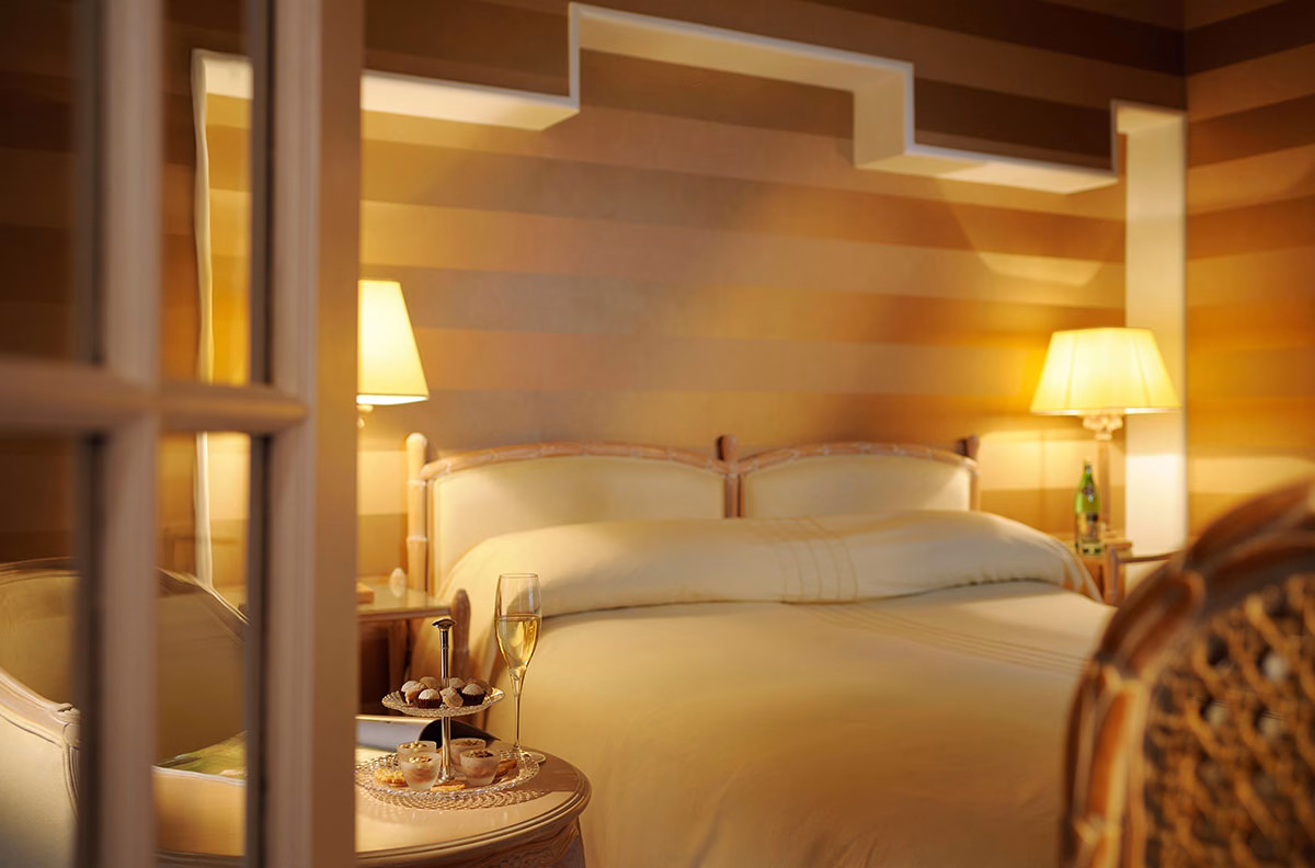 Junior Suite Executive Schlafzimmer im Grand Hotel Villa Castagnola