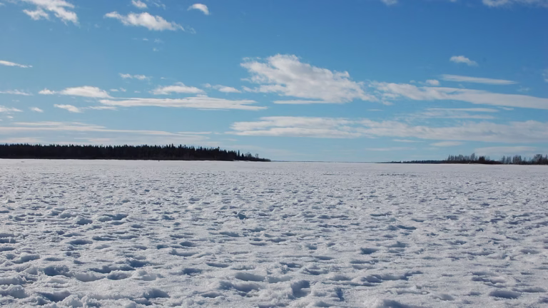 Schneelandschaft in Kemi in Finnland
