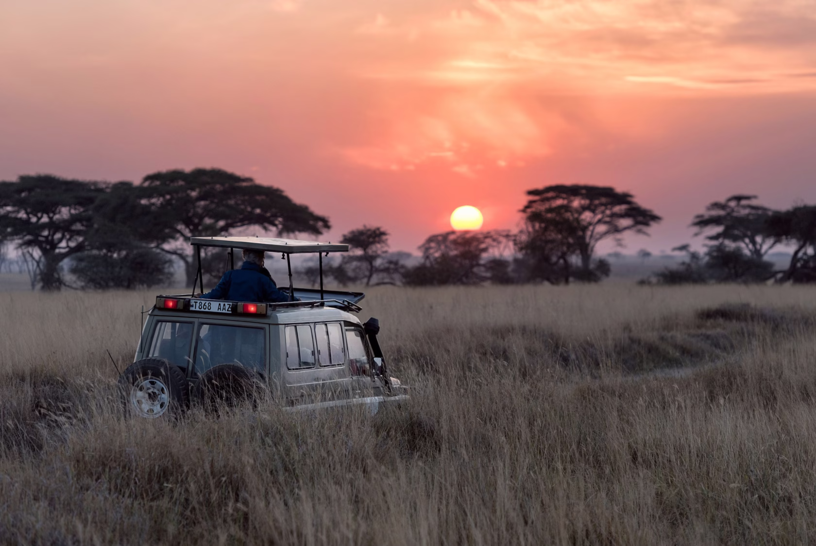 Jeep-Safari in der Serengeti in Tansania