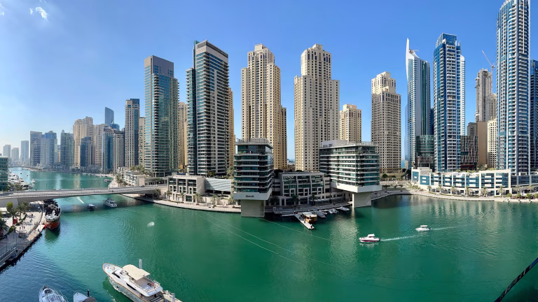 Luxusreise VAE – Dubai Marina, Wasser, Hafen