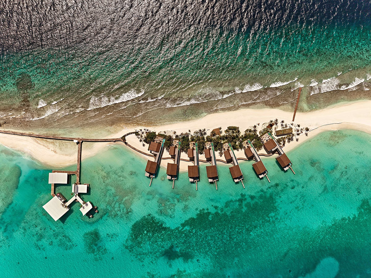 .HERE Resort Malediven von oben