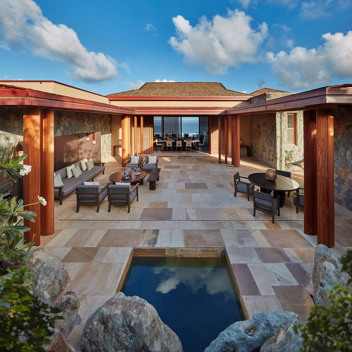 Terrasse im Mandarin Oriental Canouan