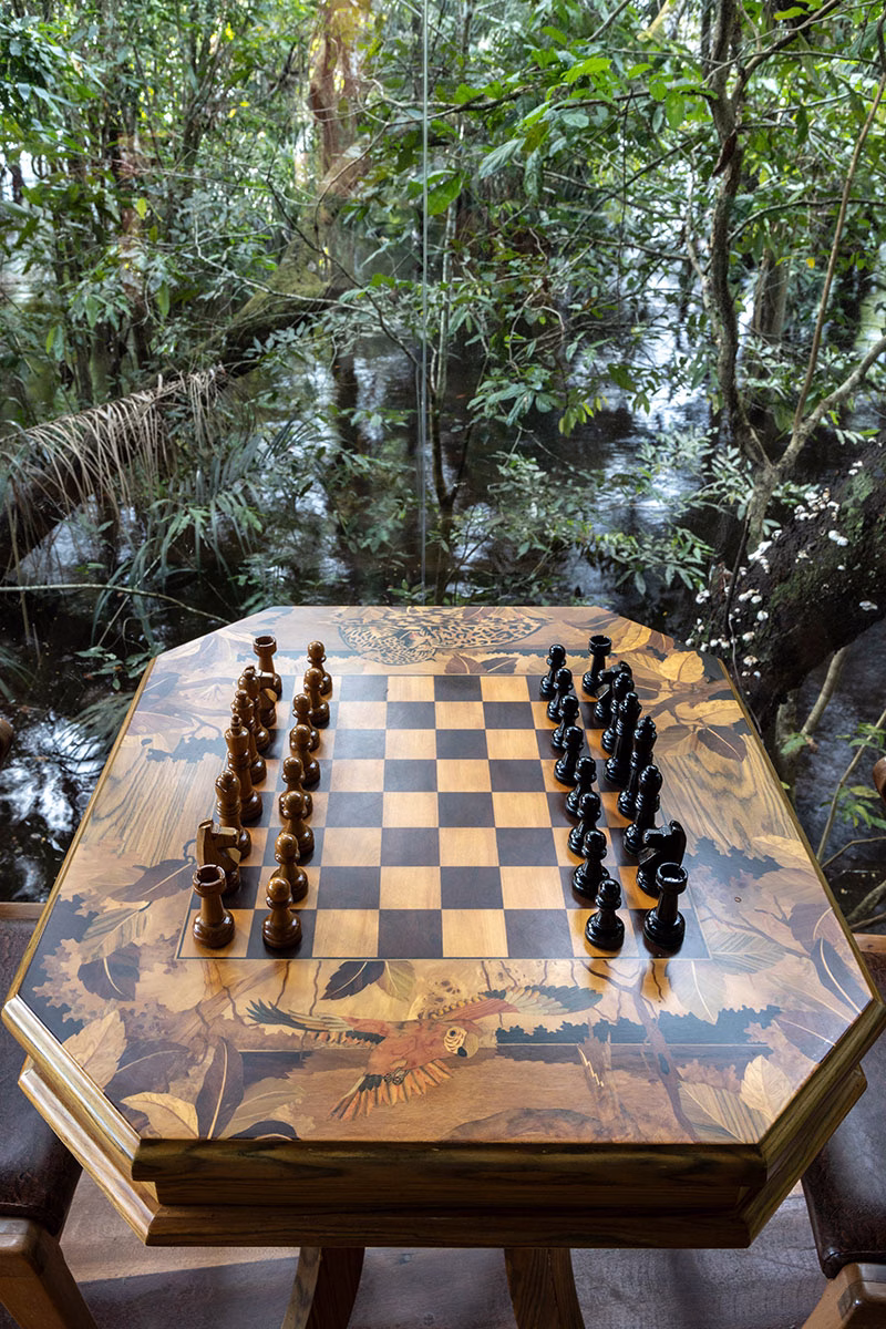 Schachbrett in der Mirante do Gaviao Lodge
