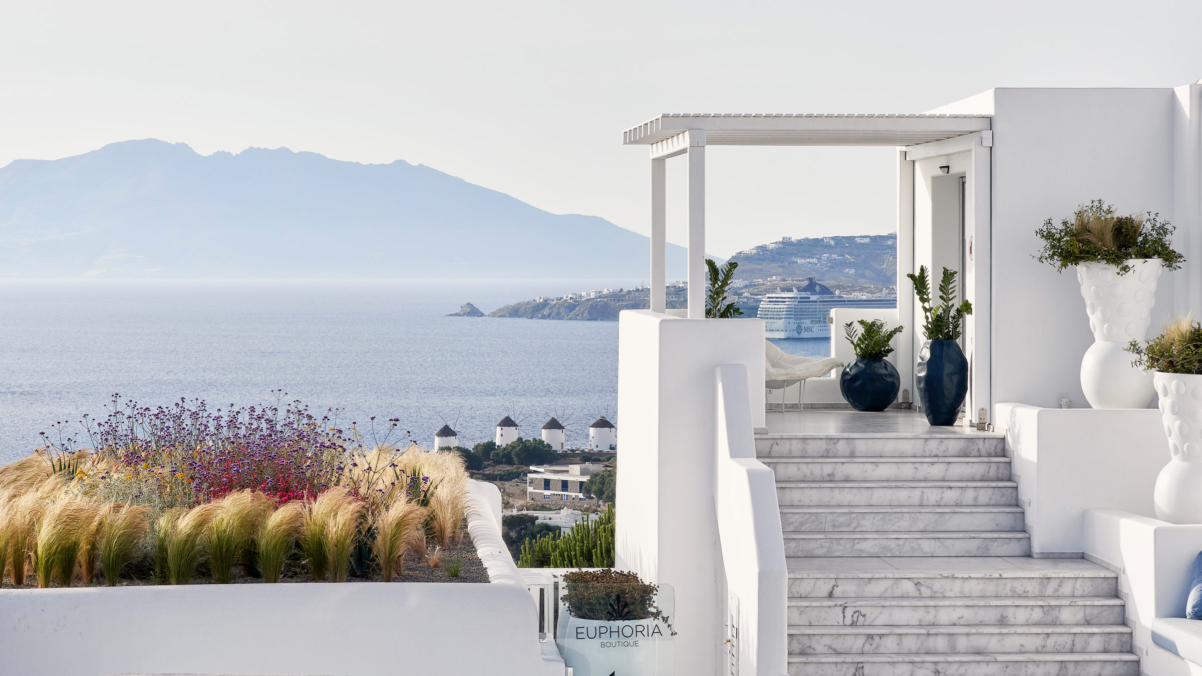 Myconian Kyma, Mykonos, Griechenland – Eingang