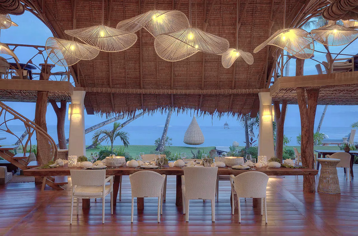 Restaurant des Nay Palad Hideaway mit Meerblick