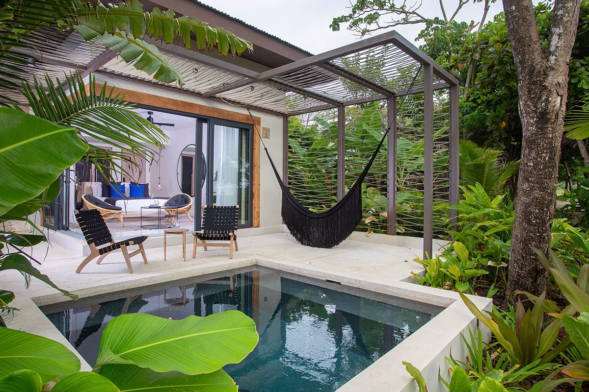 Terrasse des Bungalow im Nantipa