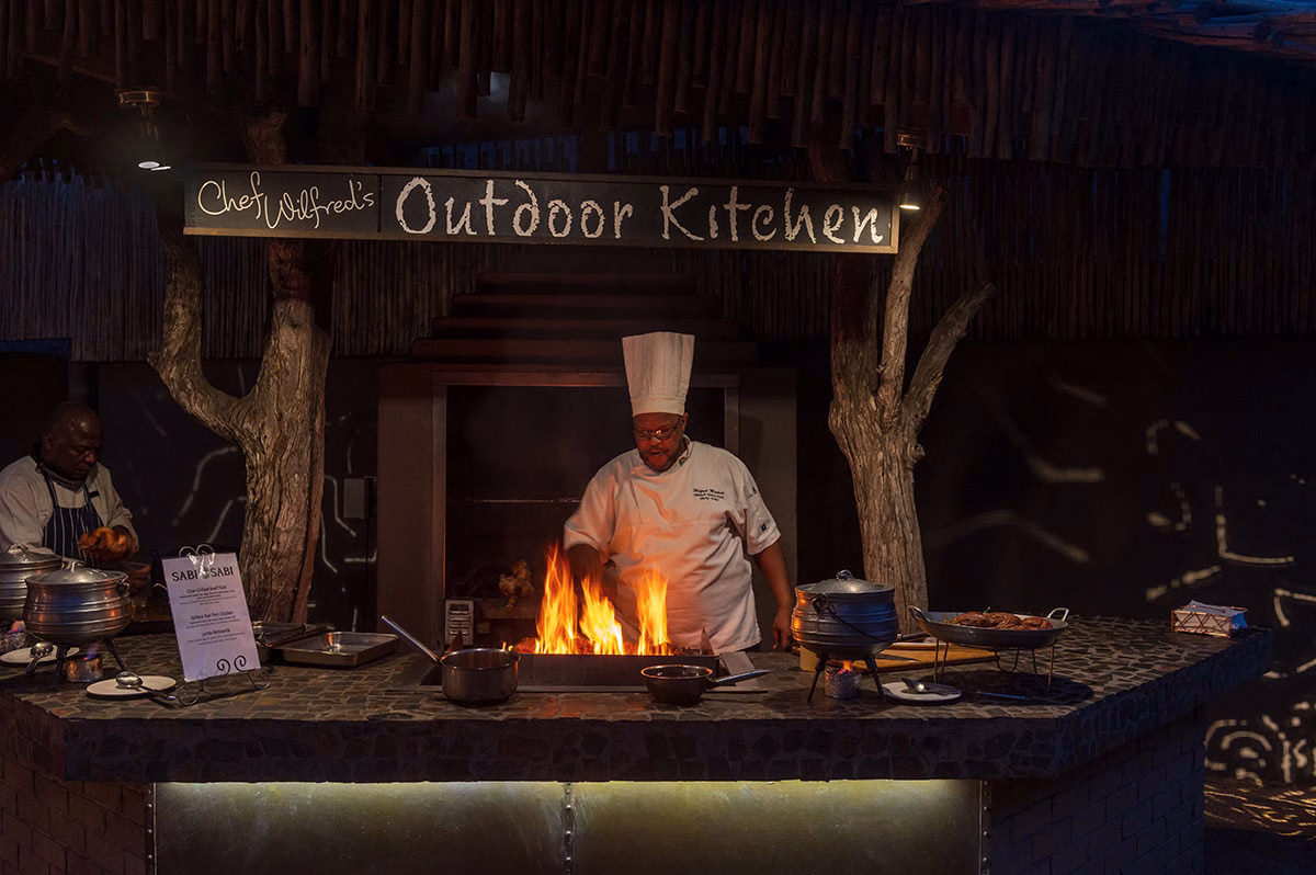 Outdoor Küche der Sabi Sabi Bush Lodge
