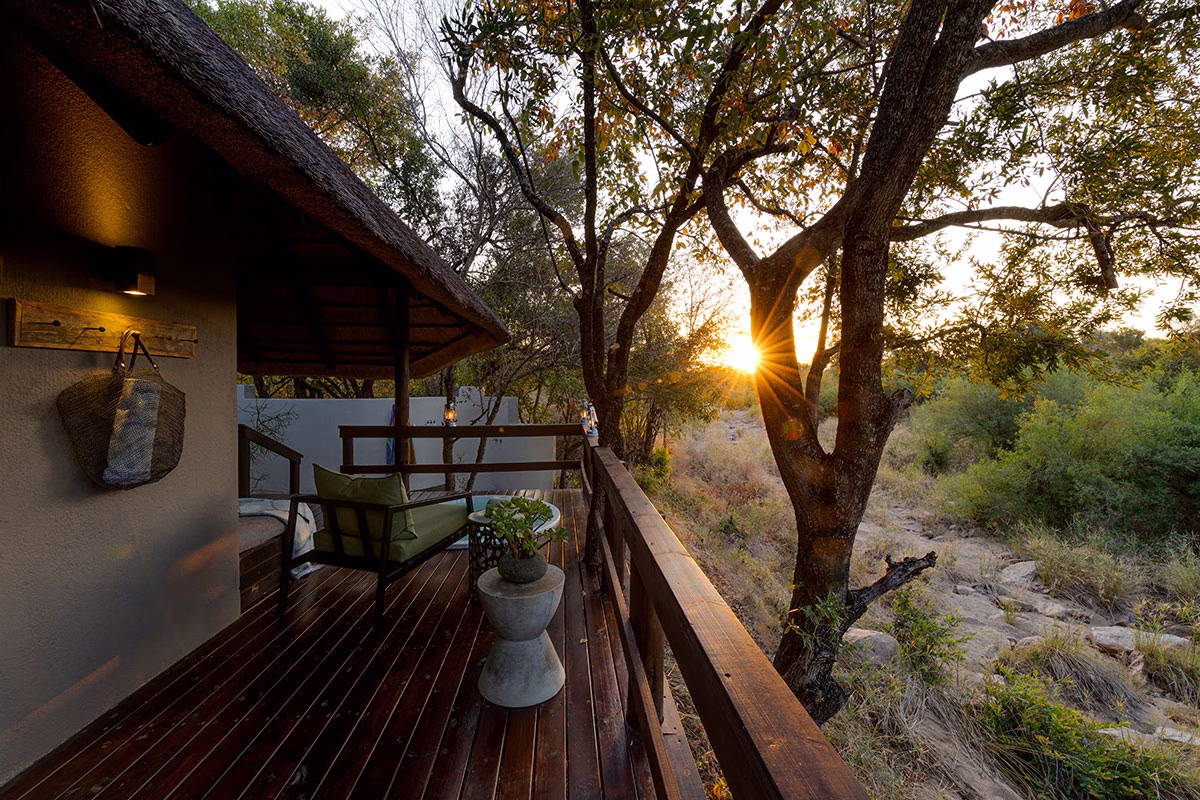 Terrasse der Luxury Suite des Sabi Sabi Little Bush Camp