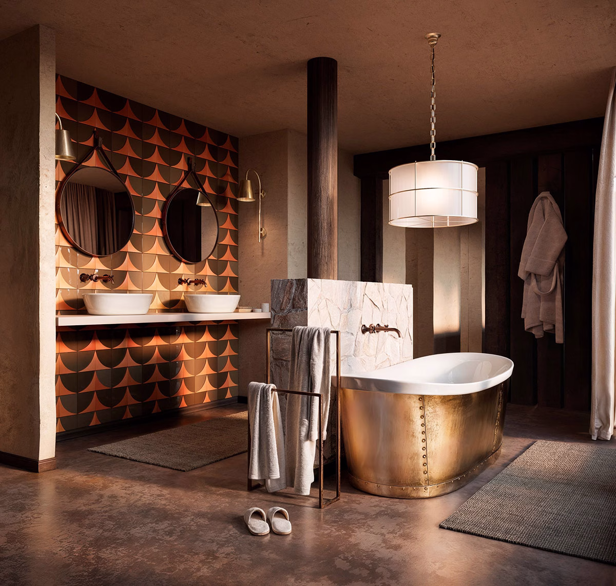 Badezimmer des NWeti Camp des Sandringham Private Game Reserve