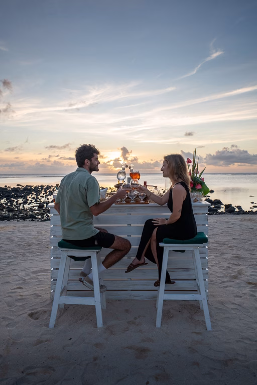 Candlelight-Dinner am Strand