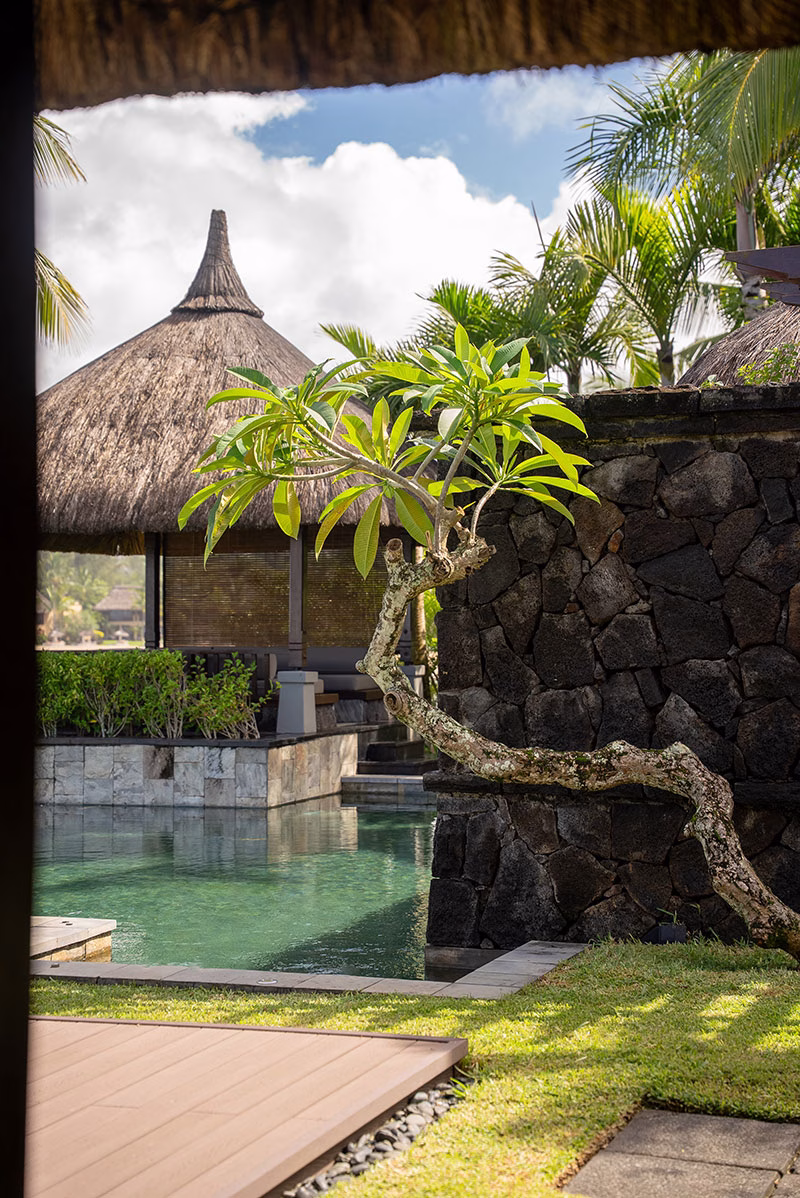 Blick auf den Pool Shanti Maurice Resort & Spa