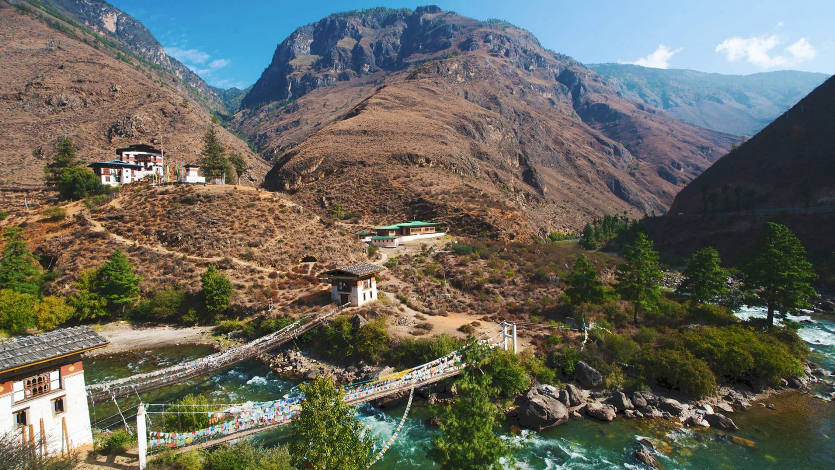 Six Senses Paro, Bhutan – Iron Chain Bridge Tachog Lhakhang Dzong