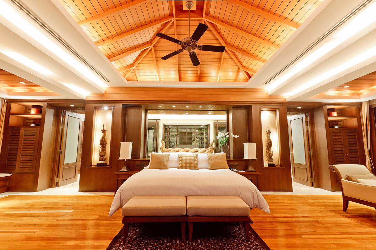 Schlafzimmer der Ocean View Pool Villa des Trisara