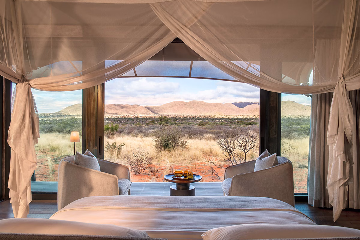 Loapi Schlafzimmer des Tswalo Kalahari Reserve