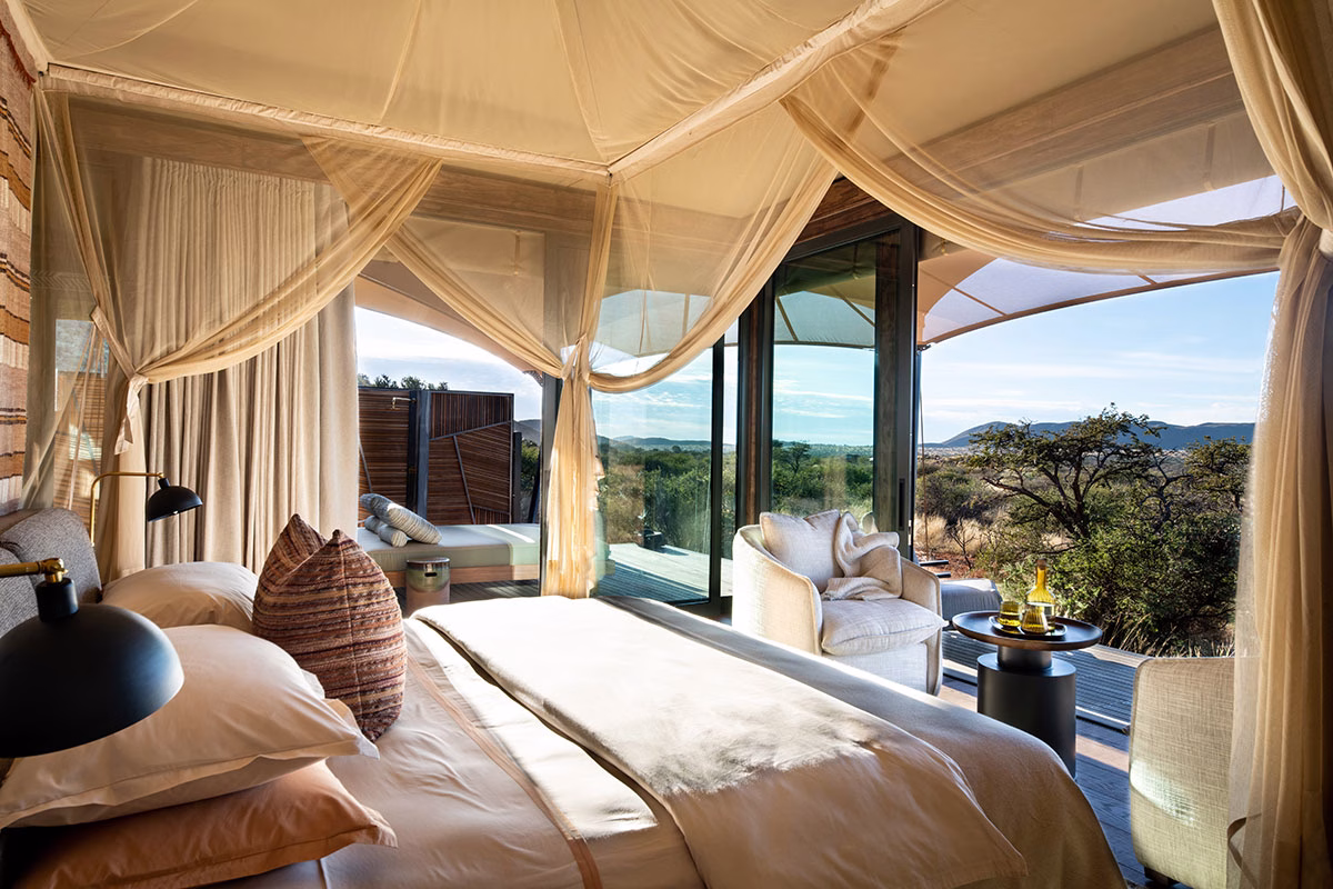 Loapi Schlafzimmer des Tswalo Kalahari Reserve