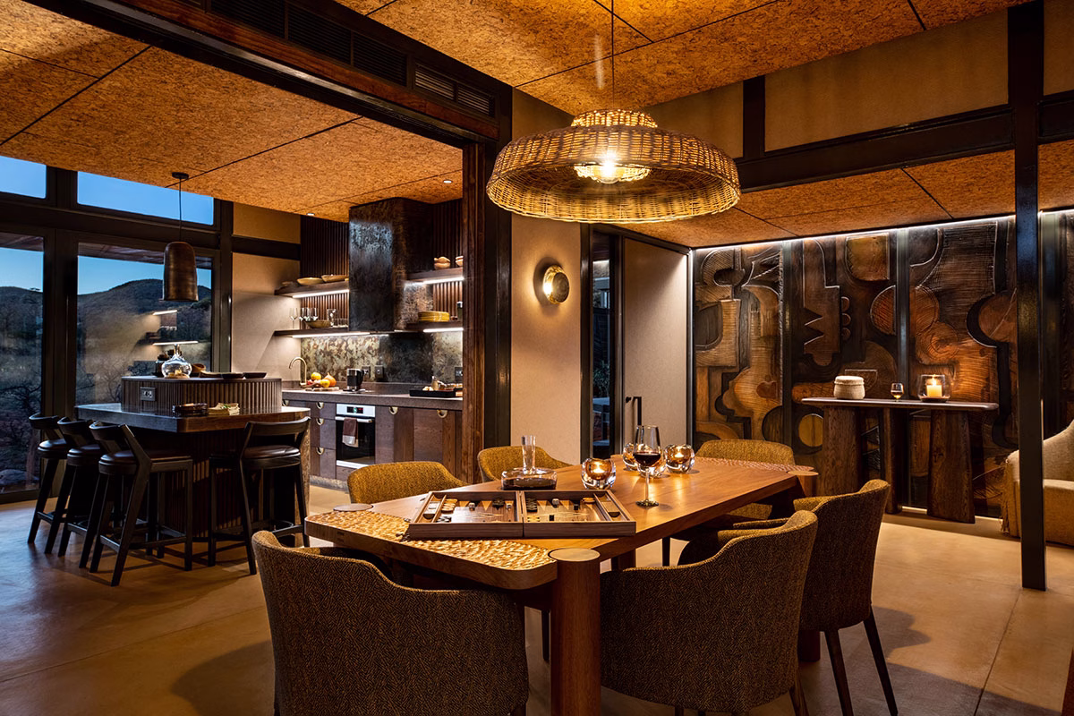 Loapi Esszimmer des Tswalo Kalahari Reserve