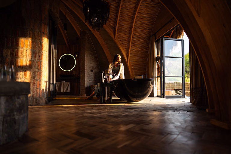 Private Hot Tubs mit Vulkanblick
