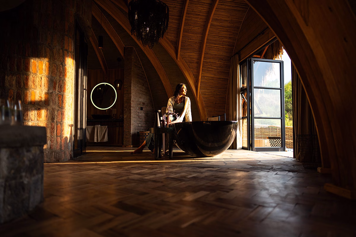 Private Hot Tubs mit Vulkanblick