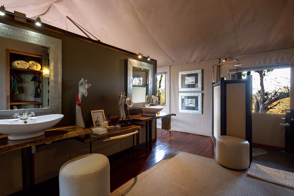 Badezimmer des Wilderness Chitabe