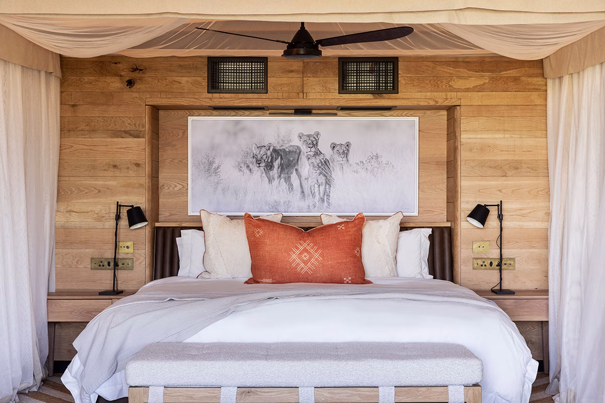 Bett des Wilderness Chitabe