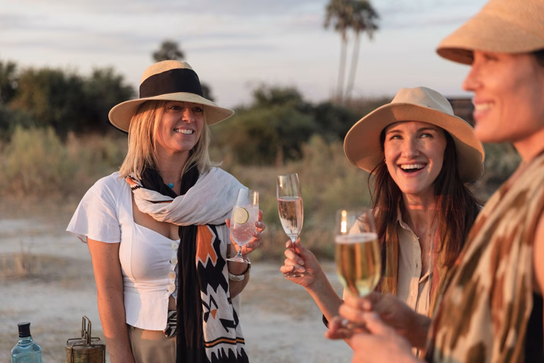 Sundowner auf der Floodplain-Terrasse