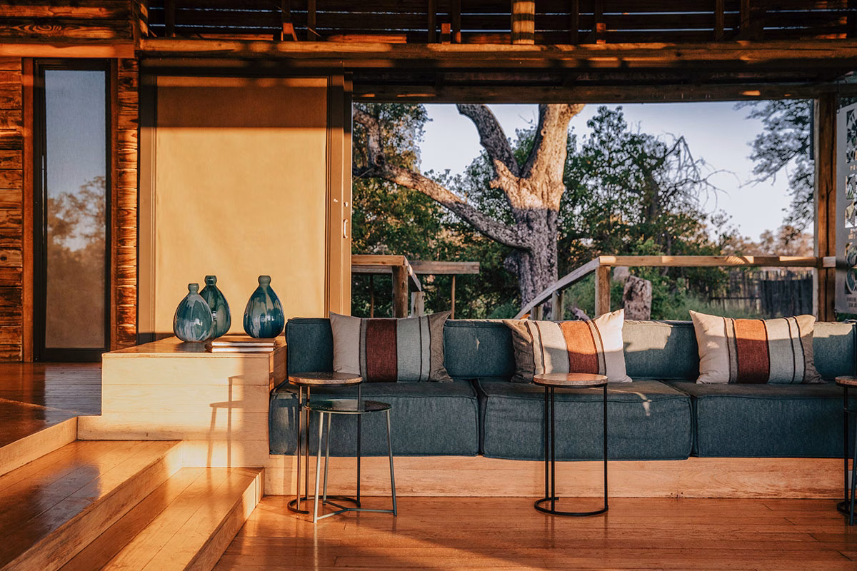 Lounge des Wilderness Vumbura Plains