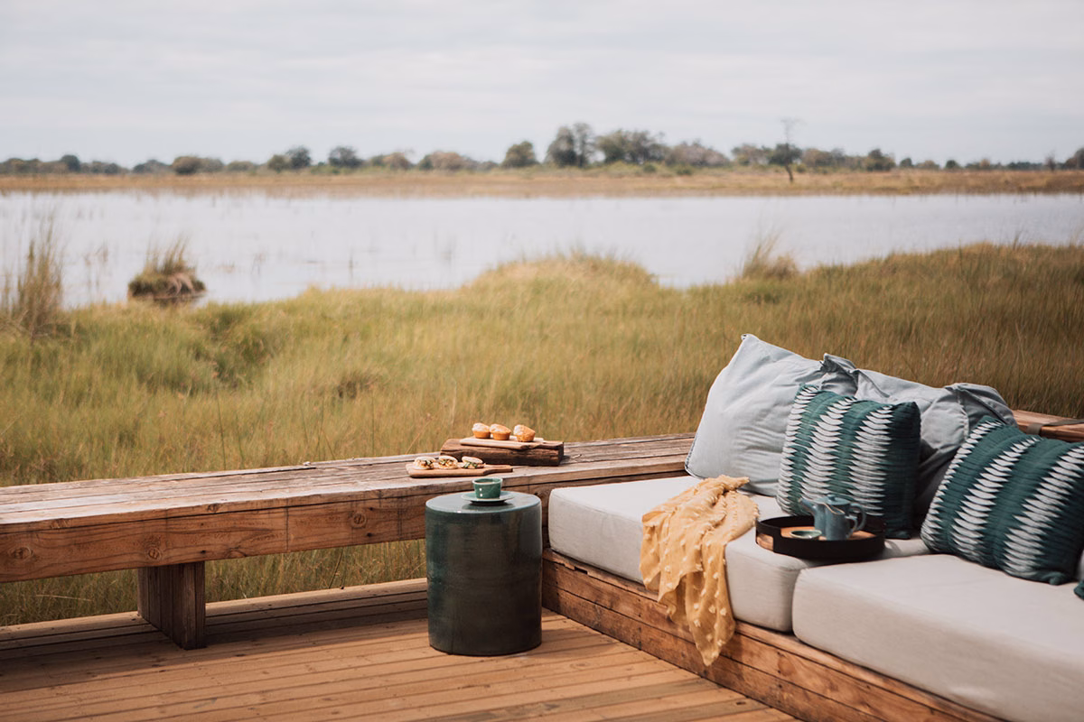 Terrasse des Wilderness Vumbura Plains