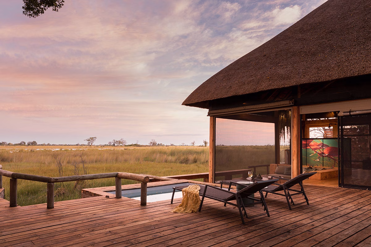 Terrasse des Wilderness Vumbura Plains