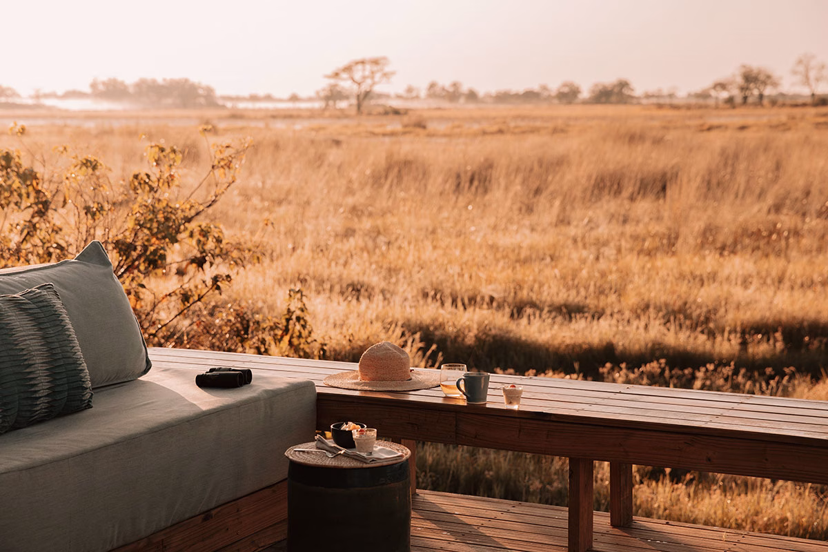 Terrasse des Wilderness Vumbura Plains