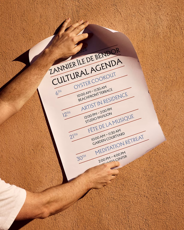 Cultural Agenda der Insel Zannier Île de Bendor