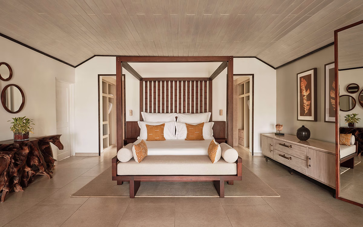 Schlafbereich der Garden Suite im Carlisle Bay