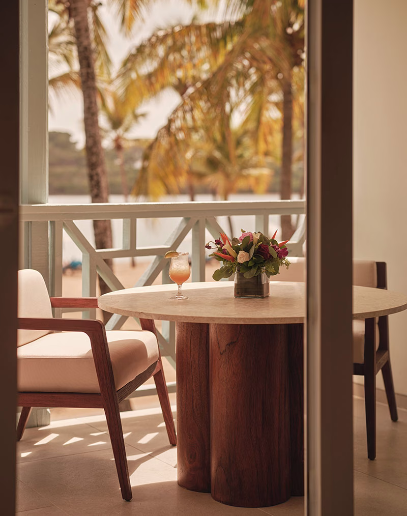 Balkon in der Ocean Suite des Carlisle Bay