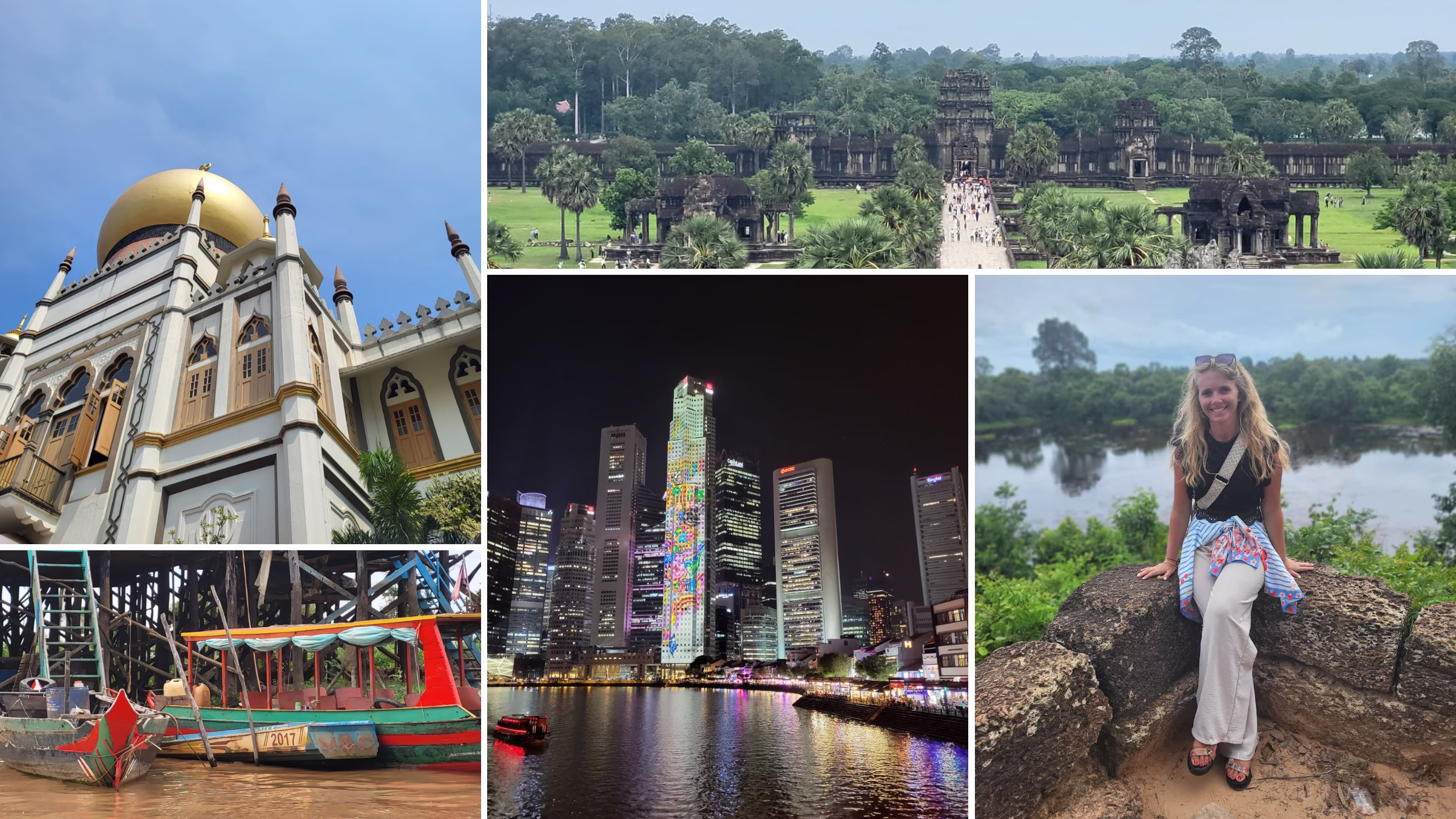Collage zu Lissys Blogbeitrag Südostasien deluxe Teil 2