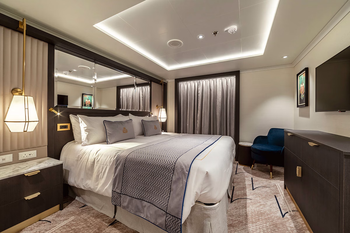 Suite auf der Queen Anne der Cunard Linie