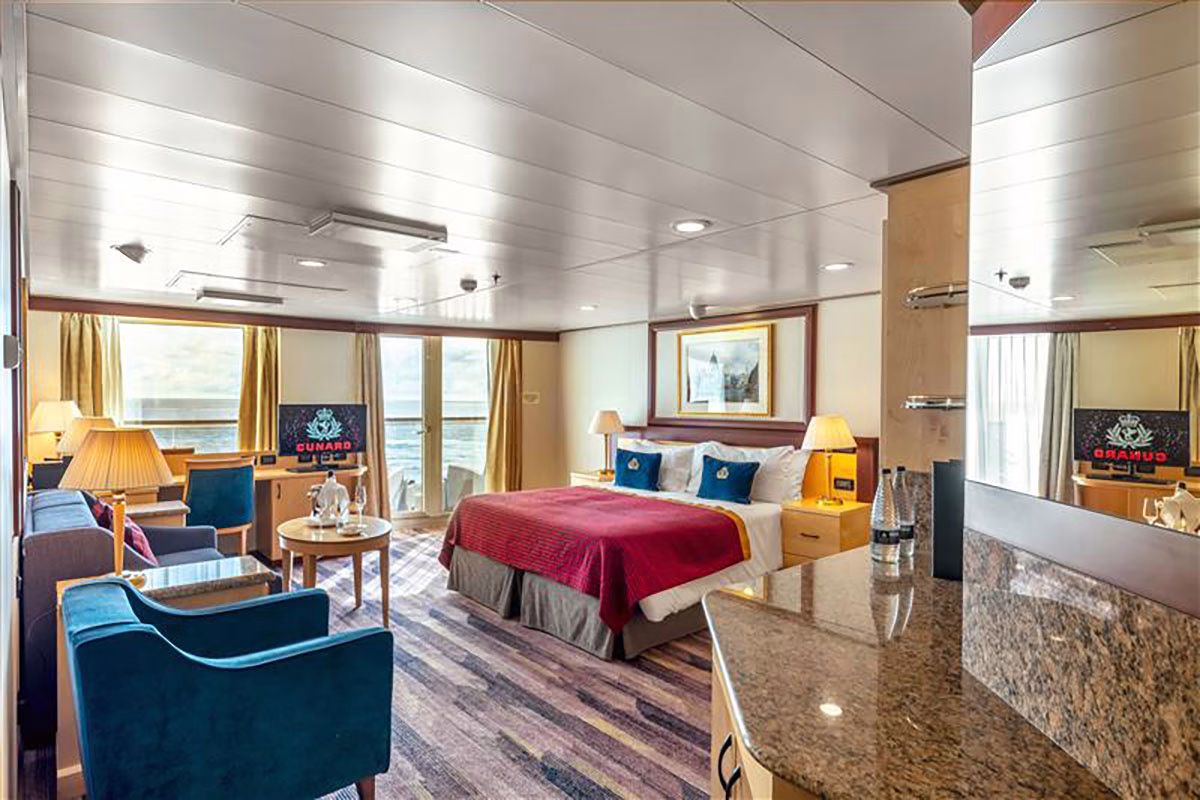 Suite der Queen Elizabeth der Cunard Linie