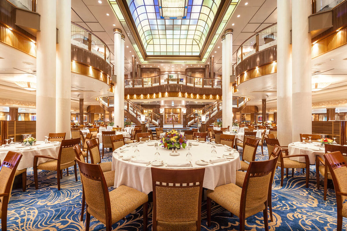Restaurant der Queen Mary der Cunard Linie