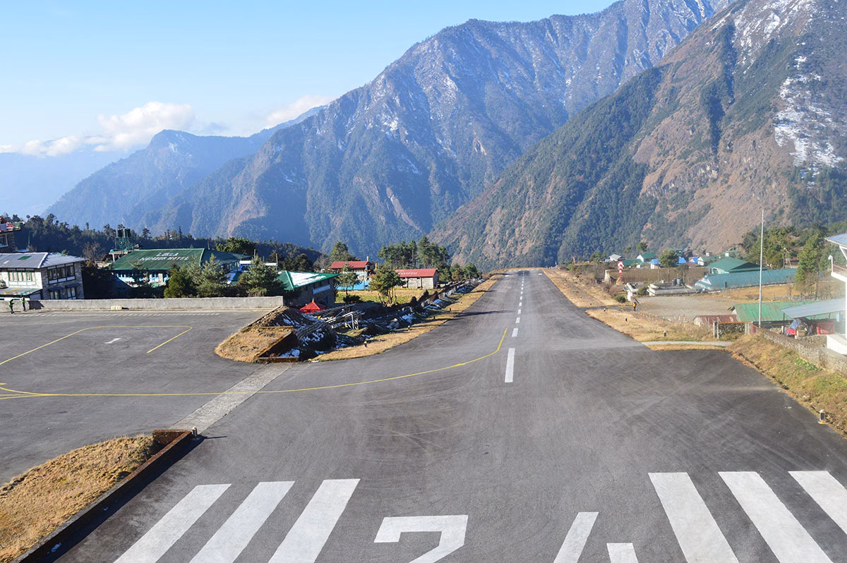 Tenzing-Hillary Airport Lukla in Nepal