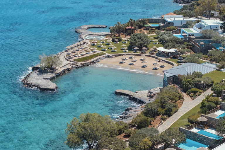 Elounda Mare aus Vogelperspektive